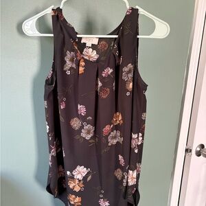 LOFT Dark Floral Top